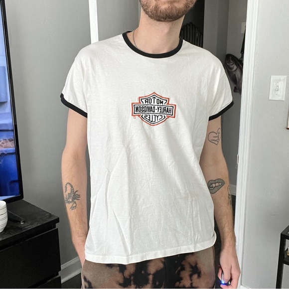 Harley Davidson vintage ringer tee - Picture 2 of 5